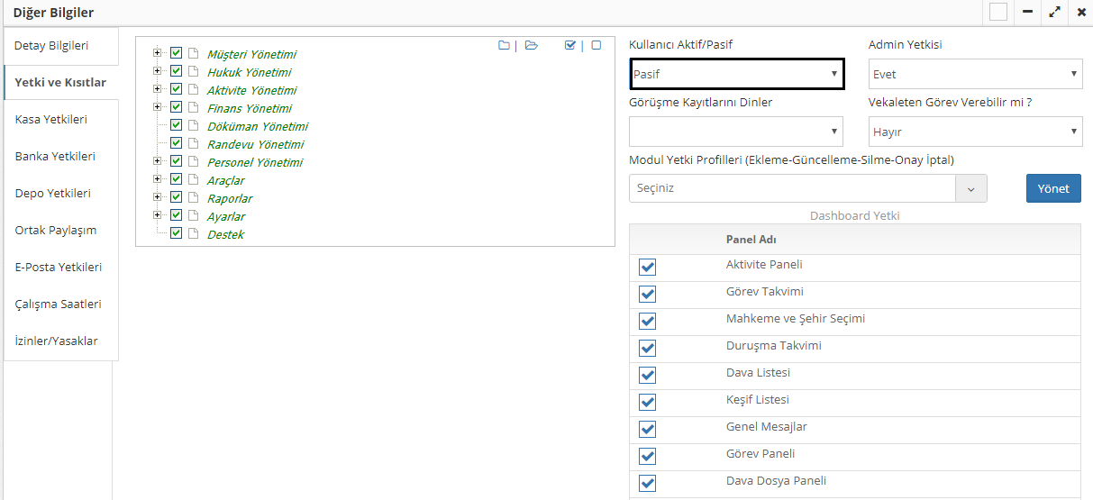 kullanıcıyı sistemden kaldırmak pasife almak